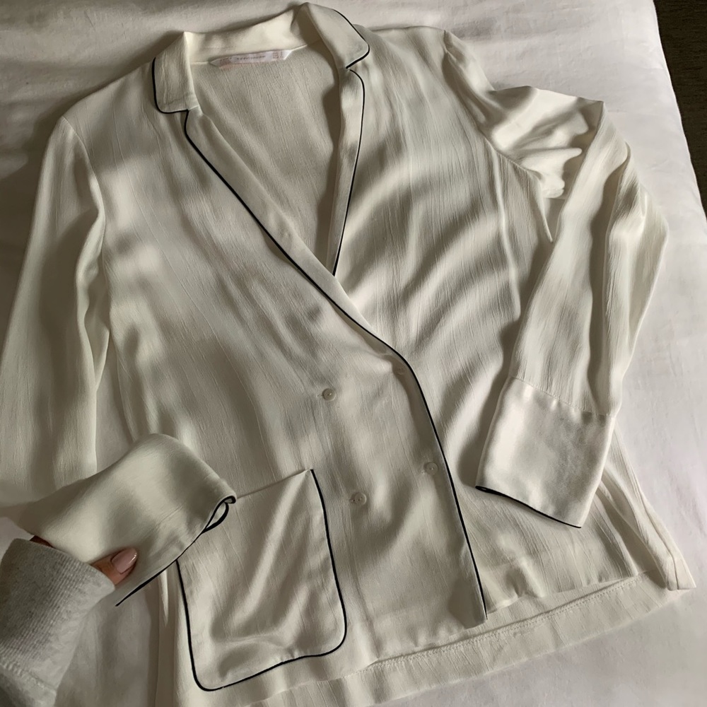 Satin Pajama Blouse